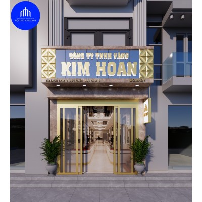 Thiết kế tiệm vàng Kim Hoàn 60m2 tại Lê Châu, Hải Phòng 